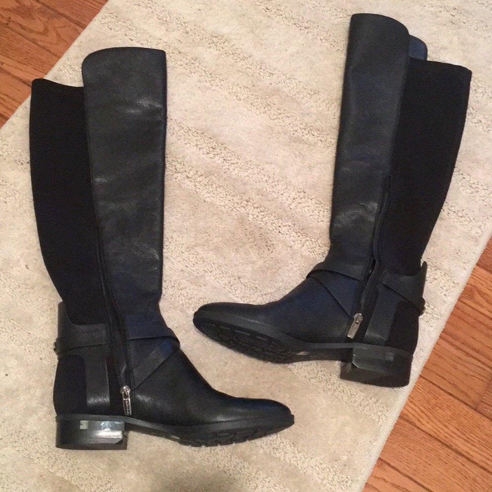 Vince Camuto Paton Leather Boots- Viper Black